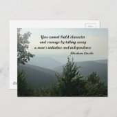 引用文by Abraham LiNcoln: You can't build ポストカード (正面/裏面)