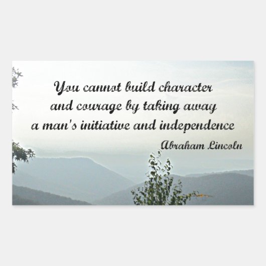 引用文by Abraham LiNcoln: You can't build 長方形シール (正面)