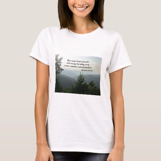 引用文by Abraham LiNcoln: You can't build Tシャツ (正面)