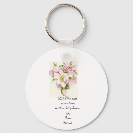 引用文by Feon Davis with flower keychain キーホルダー (正面)