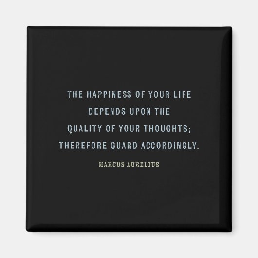 引用文by Marcus Aurelius, Mindset やる気を起こさせる Quo マグネット (正面)