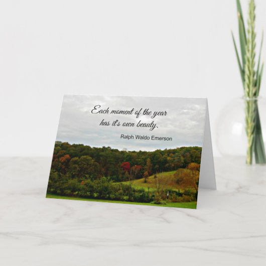引用文by Ralph Emerson：年の各瞬間 カード (正面)