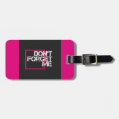 引用文Do not 忘れ Meグラフィックタイポグラフィデザイン ラゲッジタグ (正面横)