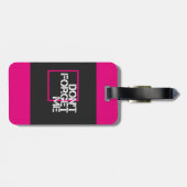 引用文Do not 忘れ Meグラフィックタイポグラフィデザイン ラゲッジタグ (裏面横)