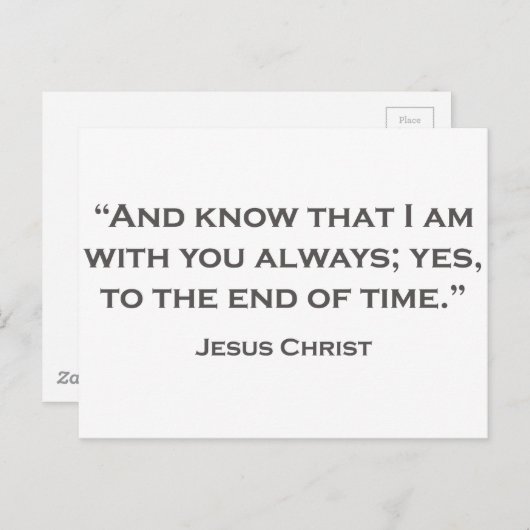 引用文JES 05私は常にあなたと一緒にいることを知っている ポストカード (正面/裏面)