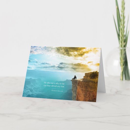 引用文Nietzsche編集可能住むためになぜ挨拶状 カード (正面)