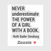 引用文RBG、決して少女の力を過小評価しない シール (シート)