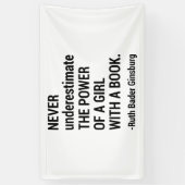 引用文RBG、決して少女の力を過小評価しない 横断幕 (縦)