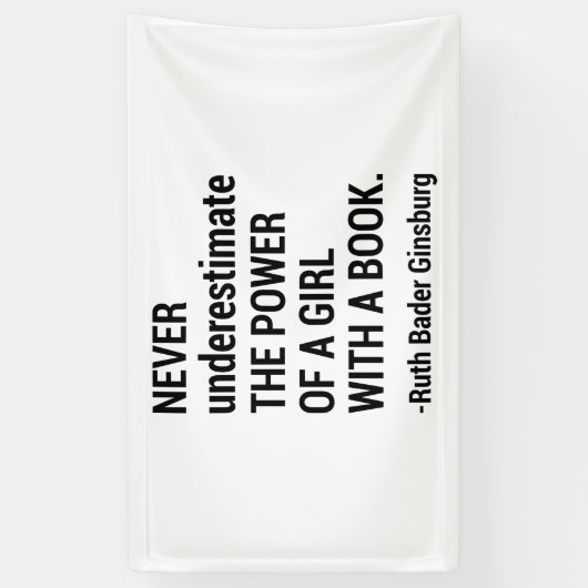 引用文RBG、決して少女の力を過小評価しない 横断幕 (縦)