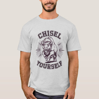 引用文T型'Chisel Yourself Tシャツ