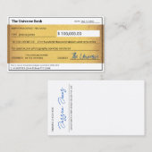 引空白の力表示の金ゴールド法を確認する 名刺 (正面/裏面)