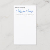 引空白の力表示の金ゴールド法を確認する 名刺 (裏面)