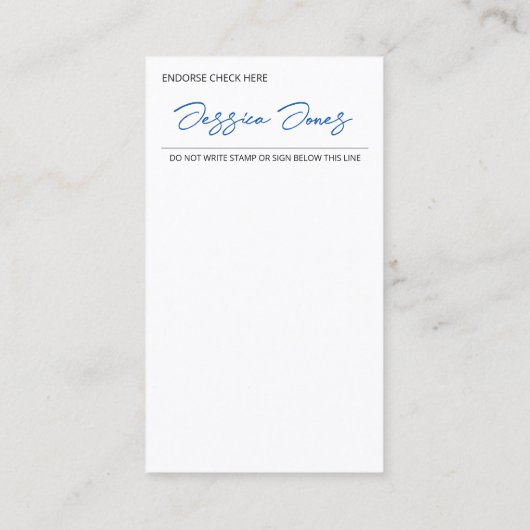 引空白の力表示の金ゴールド法を確認する 名刺 (裏面)