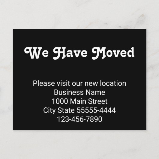 引越しいたしましたのでお越し下さい ポストカード (正面)