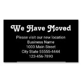 引越しいたしましたのでお越し下さい マグネット名刺 (正面)