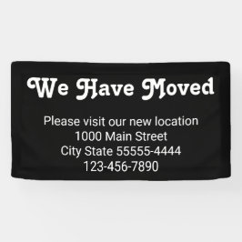 引越しいたしましたのでお越し下さい 横断幕