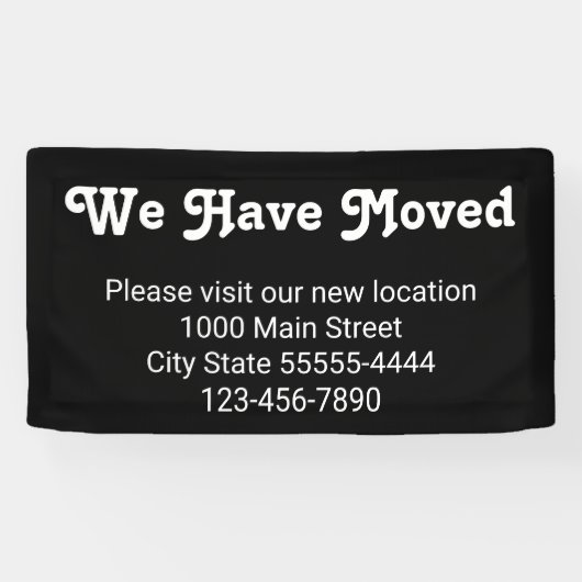引越しいたしましたのでお越し下さい 横断幕 (横)
