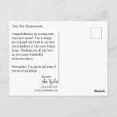 引越しおめでとうございます ポストカード (裏面)