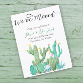 引越しお知らせカード 砂漠のサボテン 南西部 案内状