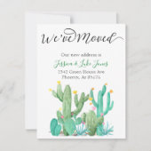 引越しお知らせカード 砂漠のサボテン 南西部 案内状 (正面)