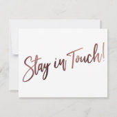 「引越しした」モダンバラシンプル金ゴールド型カード 招待状 (裏面)