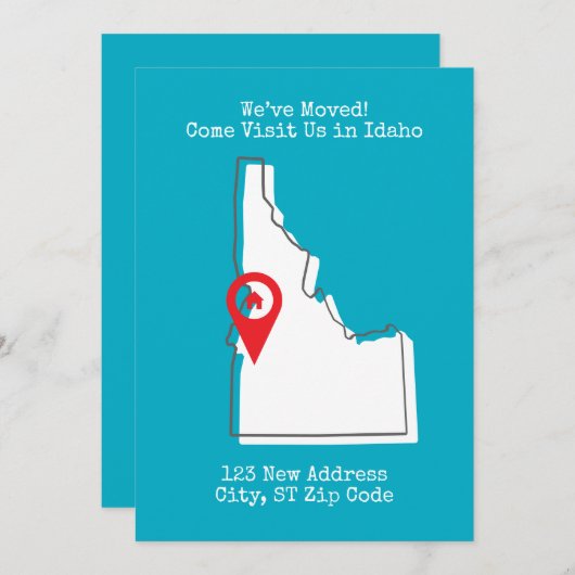 引越ししました!ぜひアイダホに遊びに来てください 案内状 (正面/裏面)