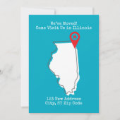 引越ししました!イリノイ州でお待ちしております 案内状 (正面)