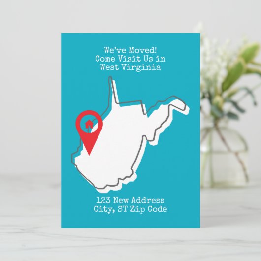 引越ししました！ウェストバージニアにお越しください 案内状 (スタンド正面)