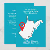 引越ししました！ウェストバージニアにお越しください 案内状 (正面/裏面)