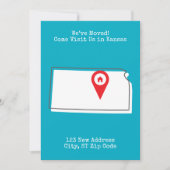 引越ししました!カンザスに遊びに来てください 案内状 (正面)