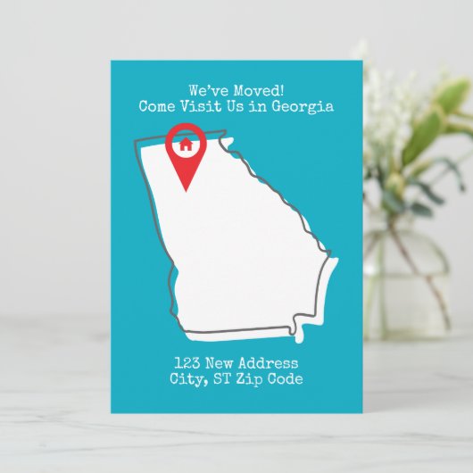 引越ししました！ジョージアでお待ちしております 案内状 (スタンド正面)