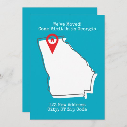 引越ししました！ジョージアでお待ちしております 案内状 (正面/裏面)