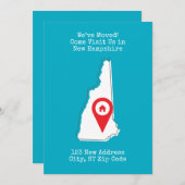 引越ししました！ニューハンプシャーにお越しください 案内状 (正面/裏面)