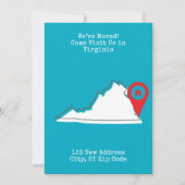 引越ししました！バージニアにお越しください 案内状 (正面)