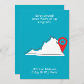 引越ししました！バージニアにお越しください 案内状 (正面/裏面)