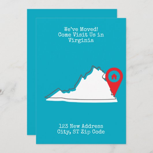 引越ししました!バージニアに遊びに来てください 案内状 (正面/裏面)