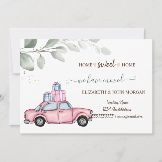 引越ししました, ピンクの車のプレゼント (正面)