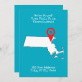 引越ししました!マサチューセッツに遊びに来てください 案内状 (正面/裏面)