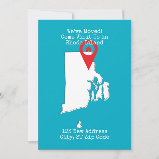 引越ししました！ロードアイランドに遊びに来てください 案内状 (正面)