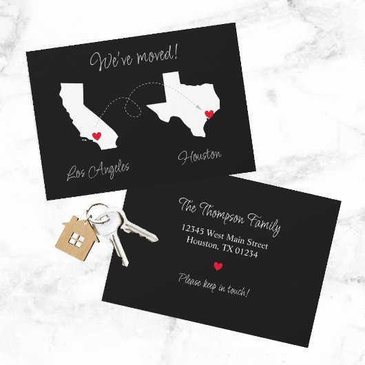 引越ししました！州から州へのお知らせ 案内状