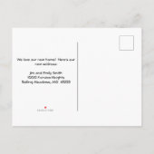 引越ししました 新住所のポストカード 案内ポストカード (裏面)