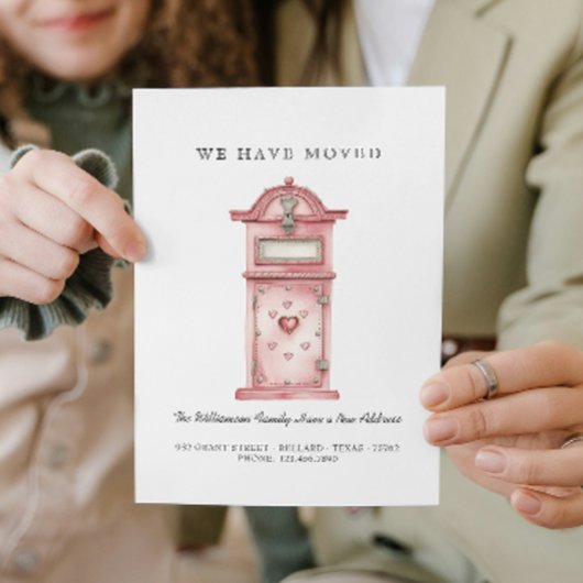 引越ししました - 新住所 ハート メールボックス 案内状