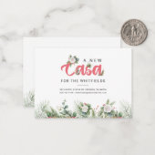 引越ししました 花のデザインの住所変更のお知らせ ノートカード (正面/裏面インサイチュ)