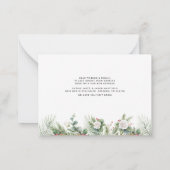 引越ししました 花のデザインの住所変更のお知らせ ノートカード (裏面)