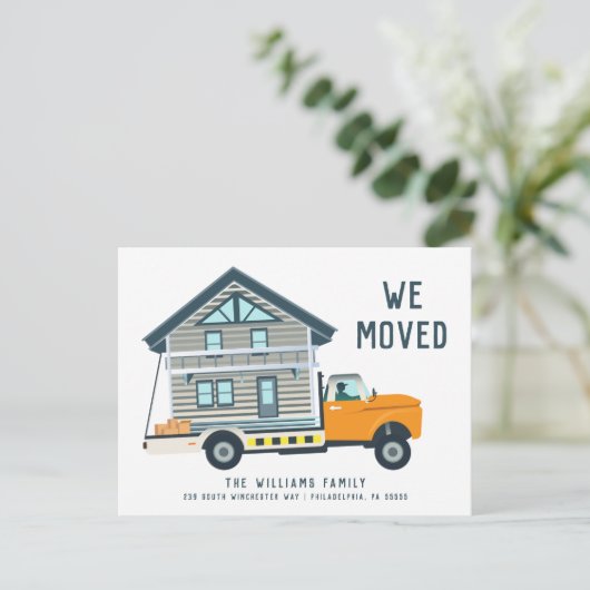 引越した | 引っ越しトラック 案内ポストカード (スタンド正面)