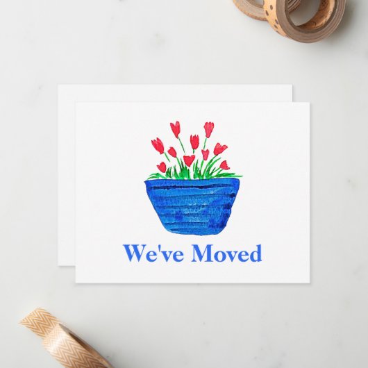 引越しのお知らせカード ノートカード (正面/裏面インサイチュ)