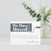 引越しのお知らせカード | ブルー 案内状 (スタンド正面)