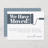 引越しのお知らせカード | ブルー 案内状 (正面/裏面)