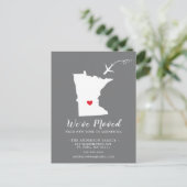 引越しのお知らせ州ミネソタのポストカード ポストカード (スタンド正面)