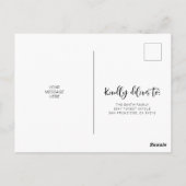 引越しのお知らせ葉書 緑の植物付き ポストカード (裏面)